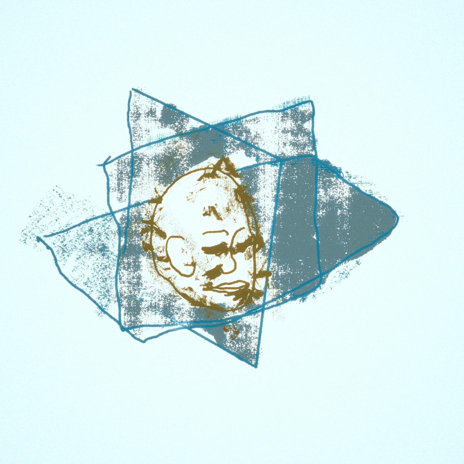 Hand-drawn abstract portrait